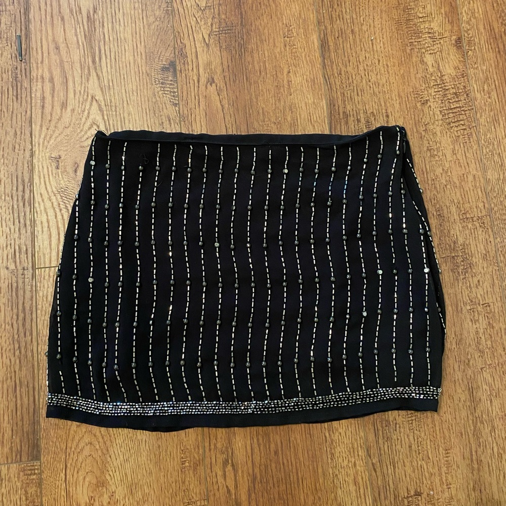Forever 21 - black, beaded mini-skirt, size 27
